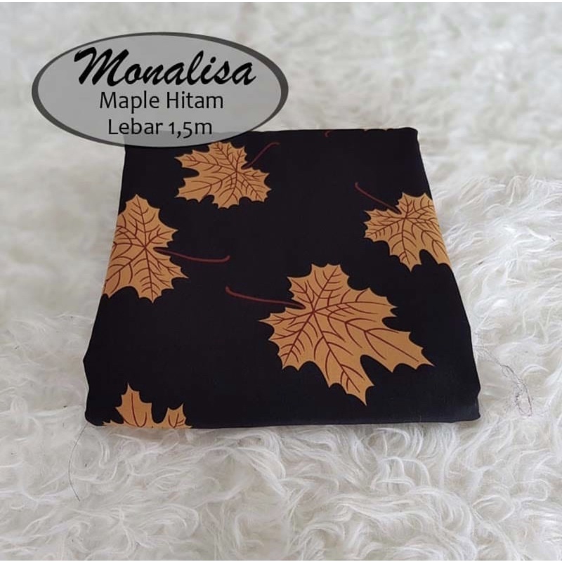 (Maple Hitam) BAHAN KAIN WOLFIS / WOLVIS MONALISA ORIGINAL GRADE A