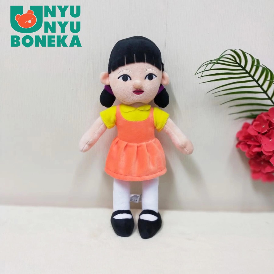 Boneka Squid Game Girl Size 15&quot;/30cm/koreanstyle/souvenir/hadiahultah