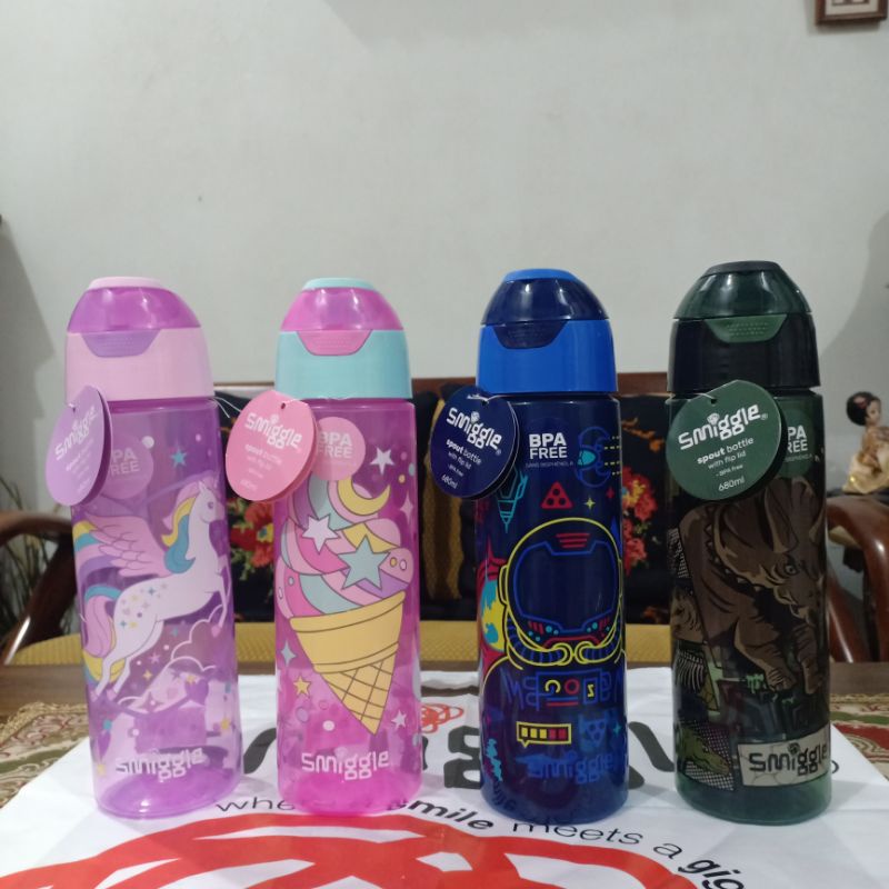 Smiggle Spout Bottle with Flip Lid Beyond original