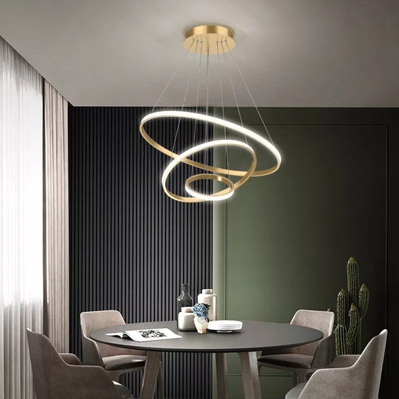 Lampu Gantung Hias Minimalis Modern Gold Premium Edition Chandelier