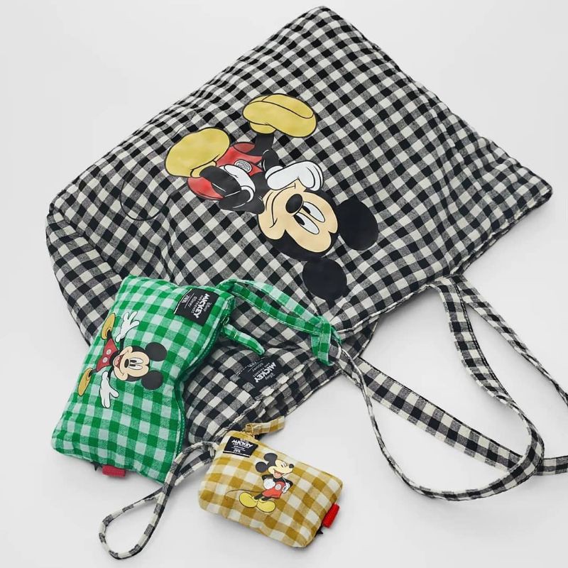 ZRA Mickey Mouse Disney Gingham Tote Bag