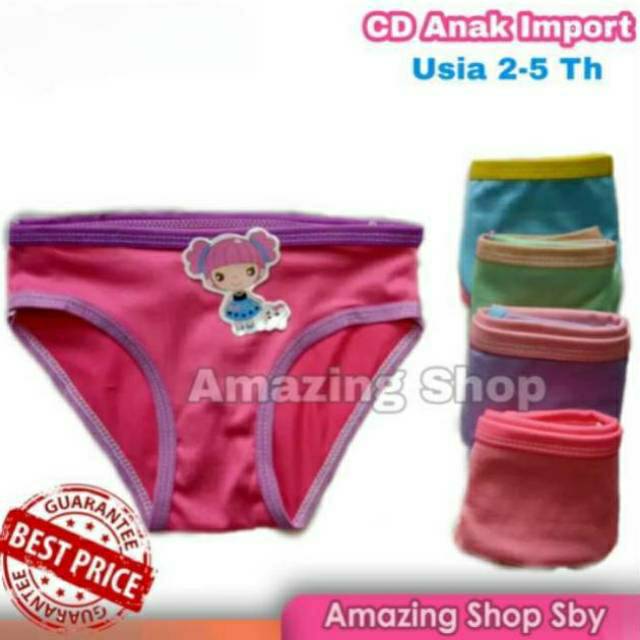 Undies Celana Dalam Anak Perempuan CD Cewek Import Warna Murah