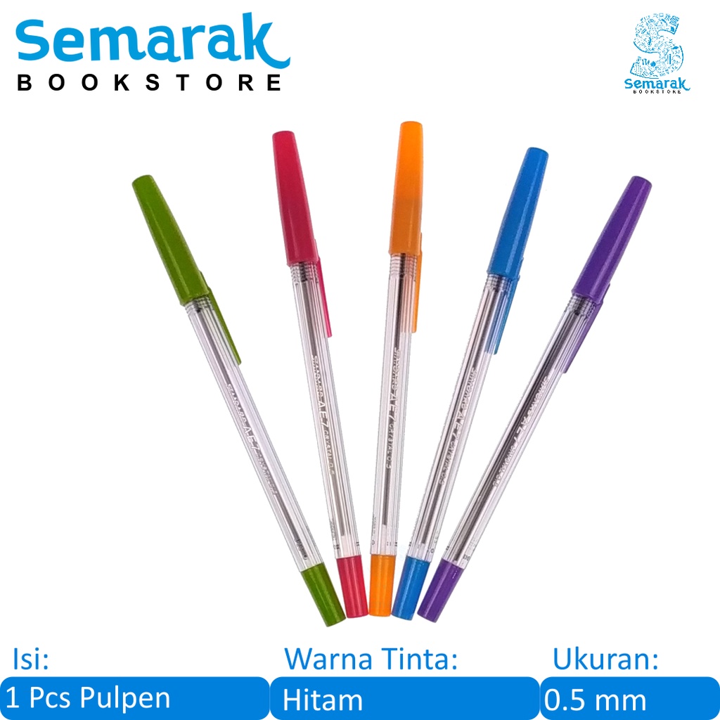 

Standard AE7 Crystal Pulpen Oil Gel Alfa Tip 0.5 - Hitam