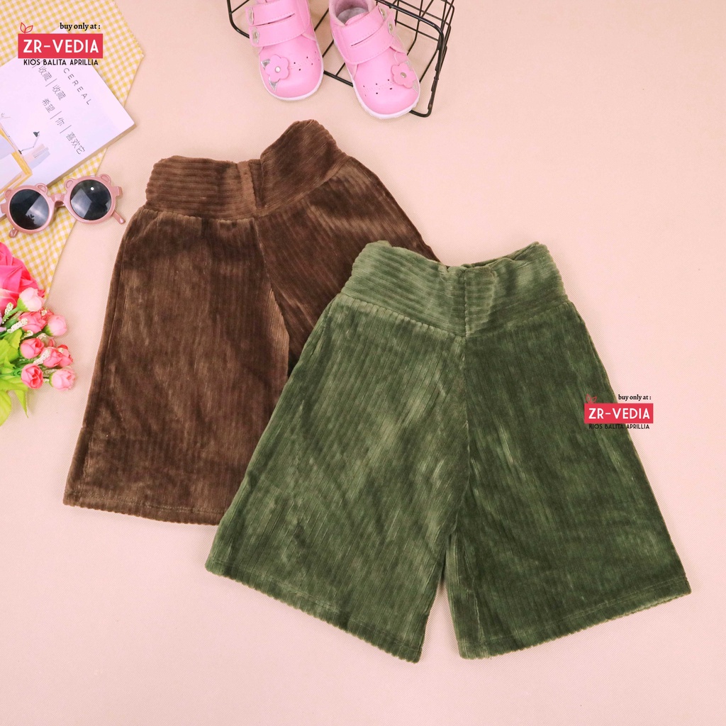 Kulot Anak Premium uk 1-4 Tahun / Celana Codoray 3per4 Anak Perempuan Skirt Bawahan Polos Pendek Pants Murah ZR Vedia