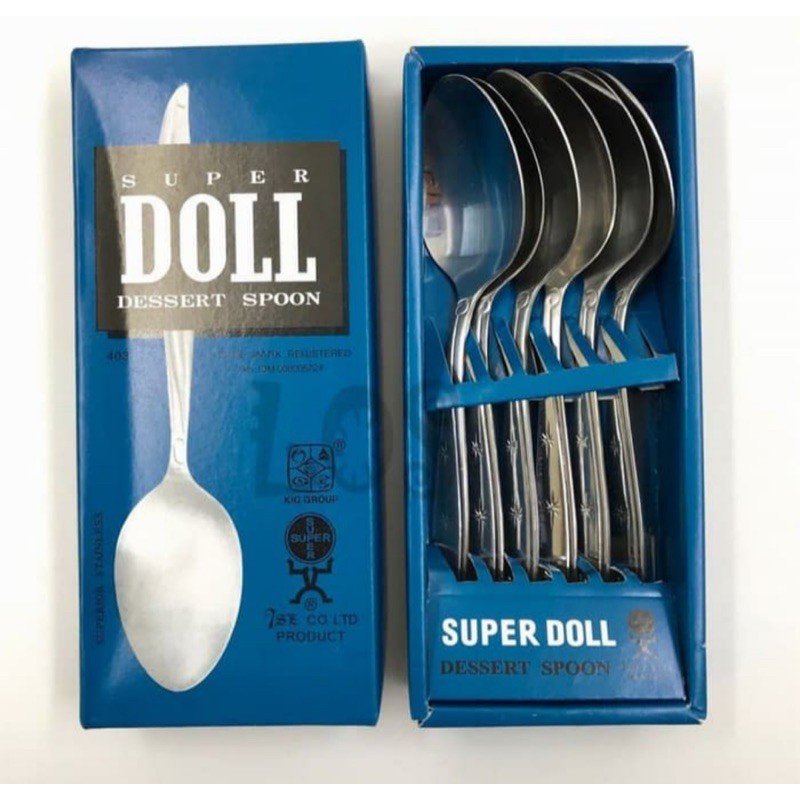 SUPER DOLL Sendok Makan Stainless Steel 1 box isi 6 pcs