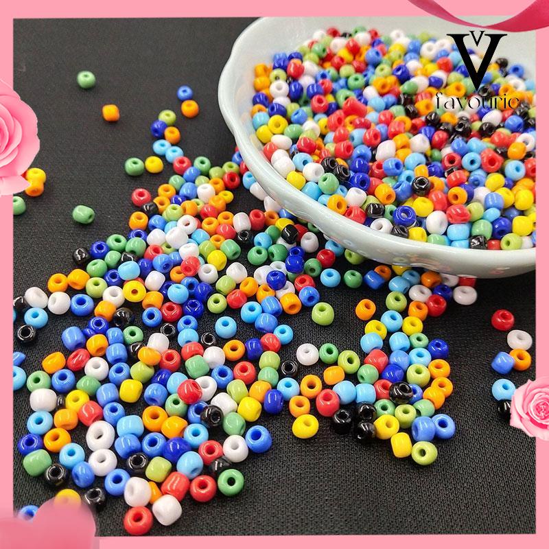 [COD]Perhiasan DIY Buatan Tangan Cross Stitch Manik Jepit Rambut Kaca Manik-manik Longgar Warna Solid Pernikahan Gaun Tas Aksesoris-FA