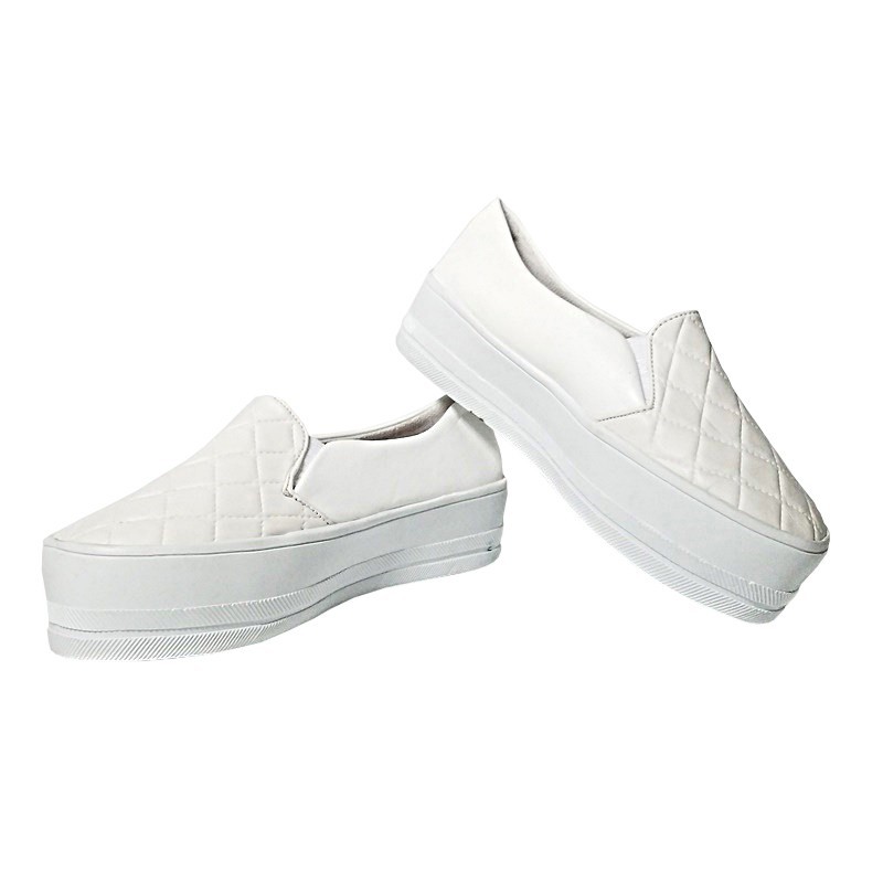 Dnr ANGELA Slip on wanita cantik   Sepatu slipon cewek korea warna putih