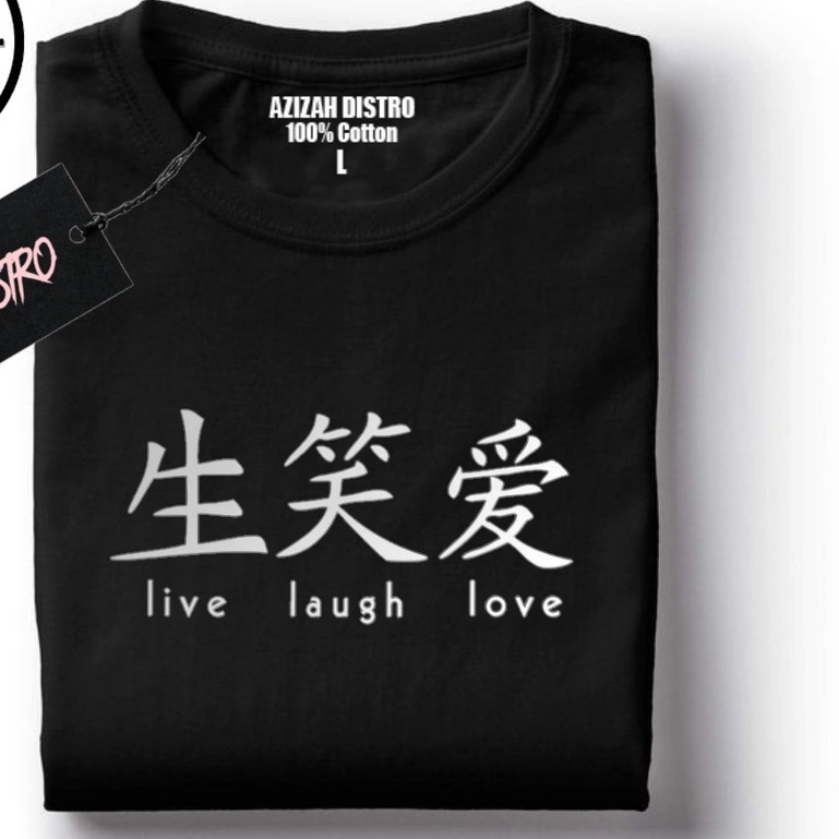 AZ DISTRO Kaos Pria LIVE LOVE