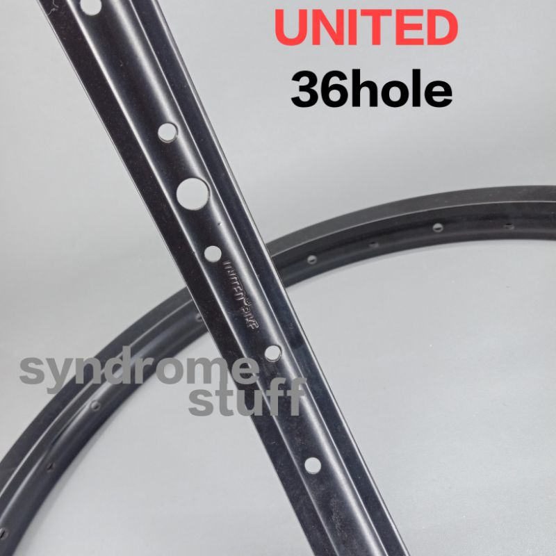 velg rims united 20 36 hole single wall sepeda lipat bmx