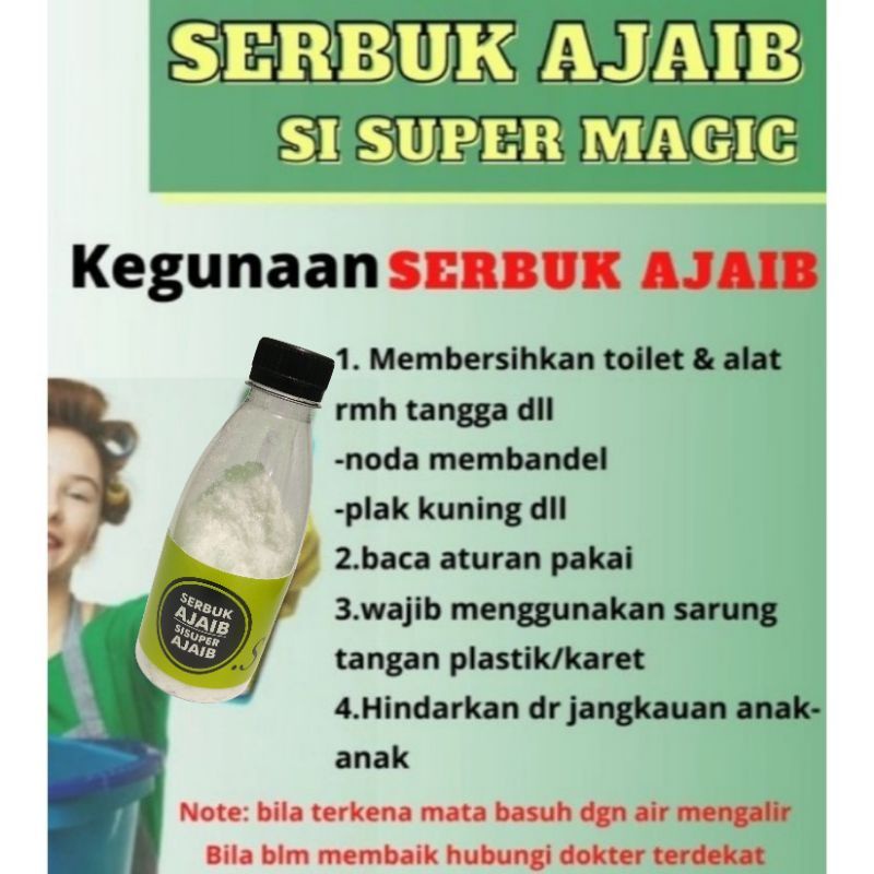 SERBUK AJAIB VIRAL PEMBERSIH KAMAR MANDI / KERAK / PANCI DLL