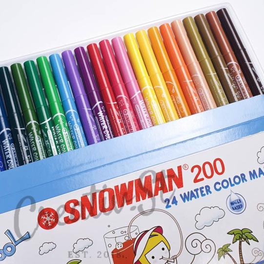 

♫ Spidol Anak Watercolor Snowman 24 Warna Child Safe WC200 ♕