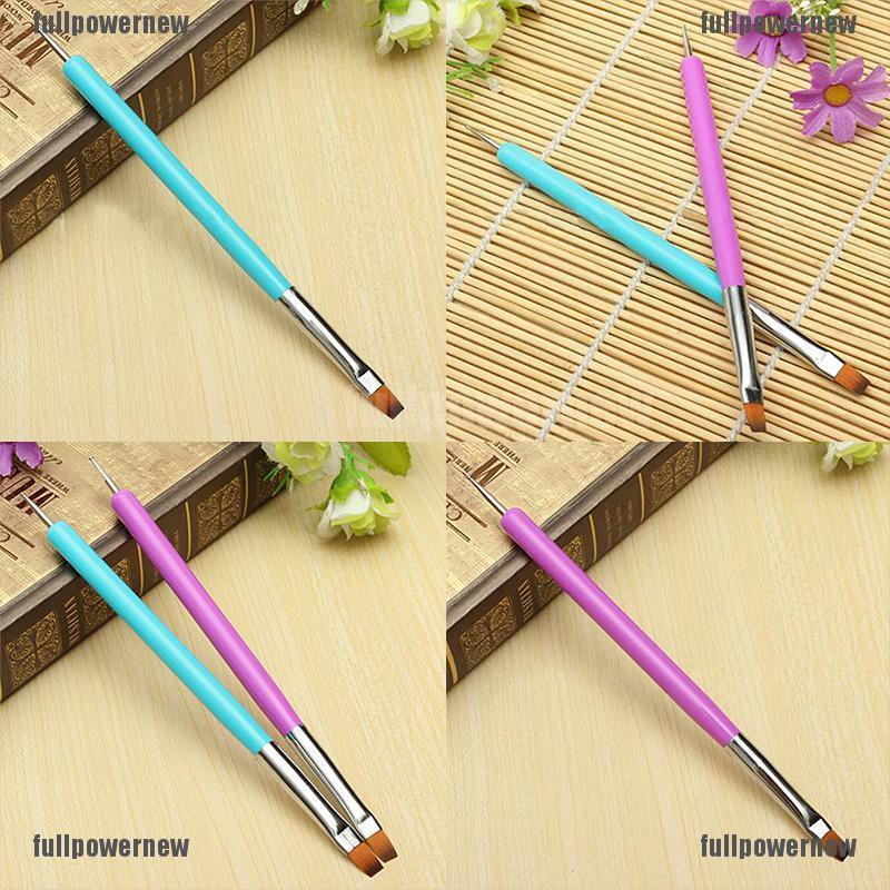 【COD】FLID MY 2 Ways Nails Art Pen Painting Dotting Acrylic UV Gel Polish Brush Liners Tools