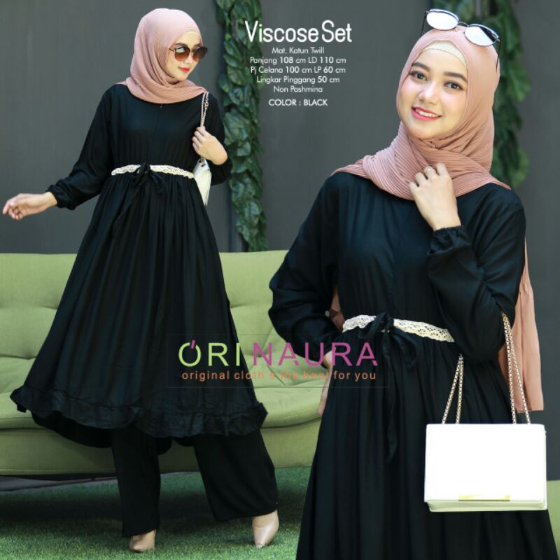 VISCOSE Set Dress Muslim Ori Naura