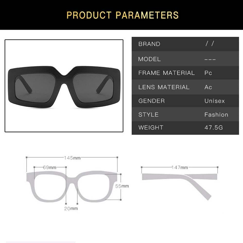 Mxbeauty Wanita Kacamata Kepribadian Untuk Pria Eropa Dan Amerika Bingkai Kecil Hitam Bingkai Persegi Panjang Hijau Matahari Kacamata Rectangle Sunglasses