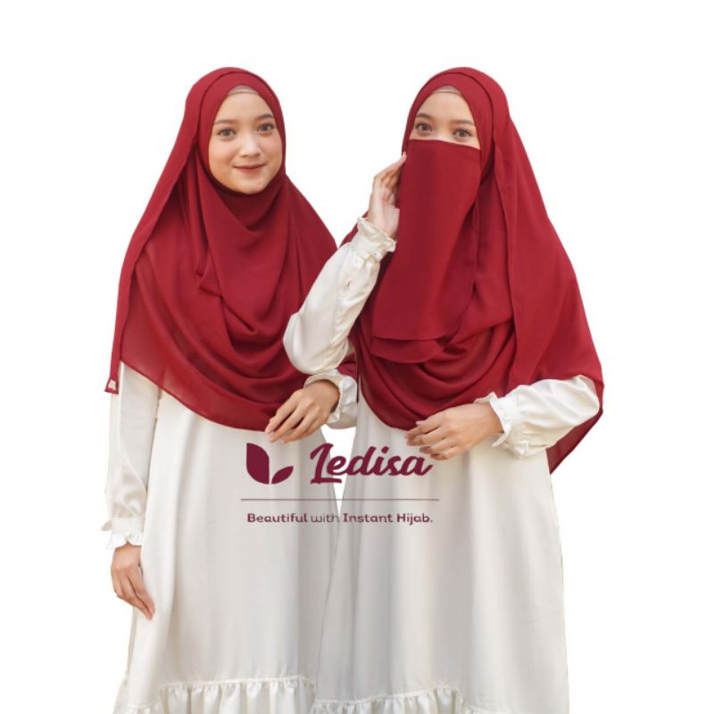 PROMO Pashmina instan syari medium pasmina syari set cadar