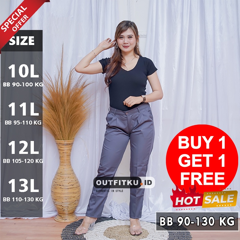 SUPER JUMBO Baggy Pants Premium BB 80 -130 KG 11XL 12XL 13XL Celana Wanita Jumbo Big Size Pants