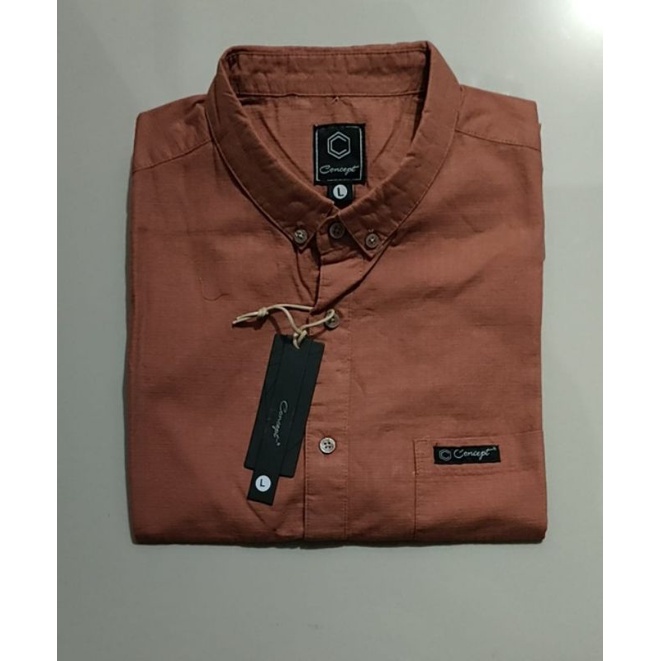 Kemeja Pria Basic Lengan Pendek Premium CONCEPT Ukuran M,L,XL,XXL,3XL,4XL, Kemeja Pendek Polos Warna