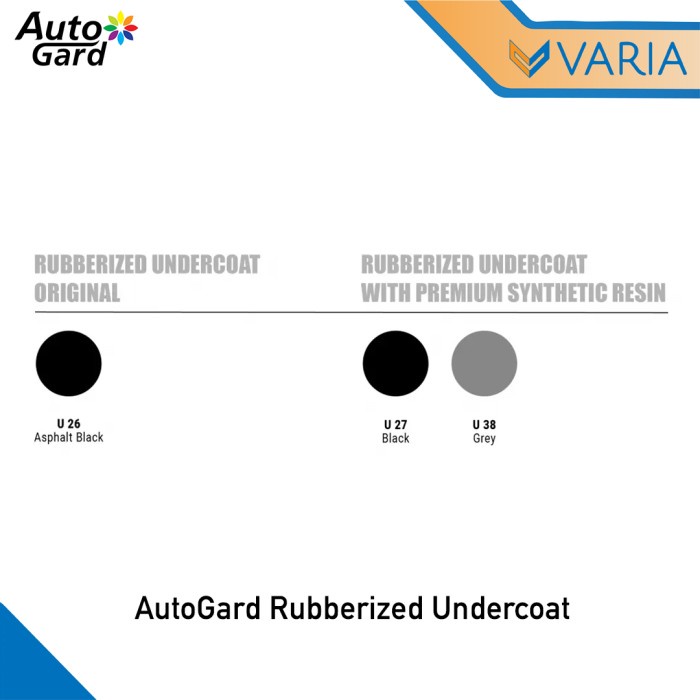 AutoGard Rubberized Undercoat Original 480 gr 700 ml U26 Asphalt Black