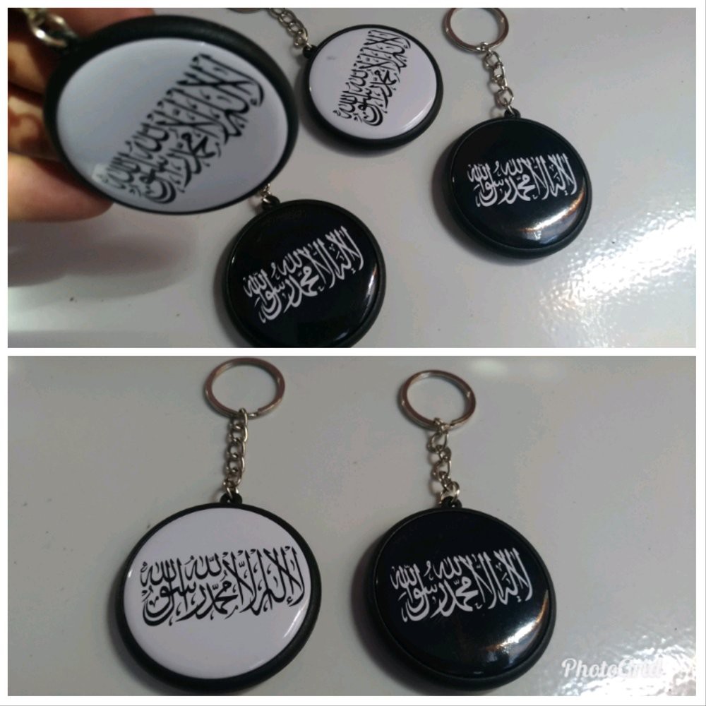 Gantungan kunci 2 sisi uk 45mm desain custom / acara seminar / event /  logo