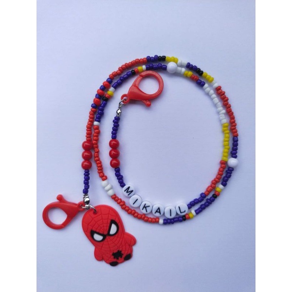 Kalung masker anak tema Spiderman