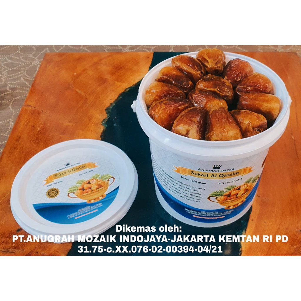 

KURMA SUKARI EMBER 850gr Kementan Kurma Sukari Kemasan Ember