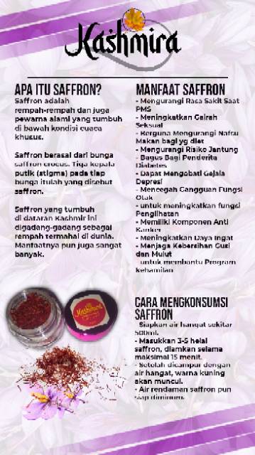 Saffron Kashmir Mongra Original Shopee Indonesia