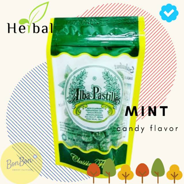 

Permen Alba Pastilles / Permen Jadoel Alba Pastilles / Permen Jadul Rasa Mint 100Gr