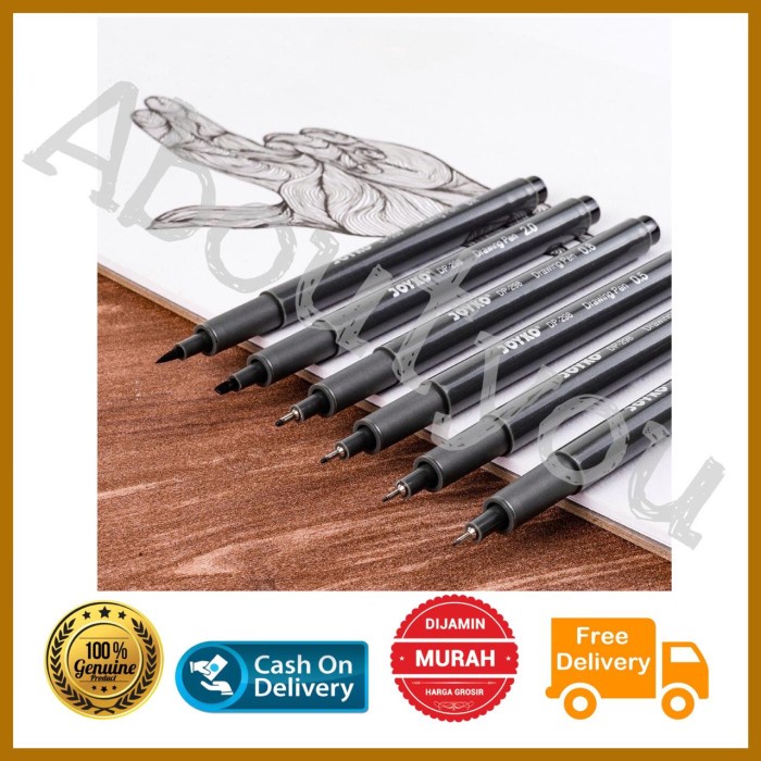 

Pendrawing- Drawing Pen Joyko Set Pena Pen Gambar Set 6 Pcs Waterproof Original -Drawing-Pen.