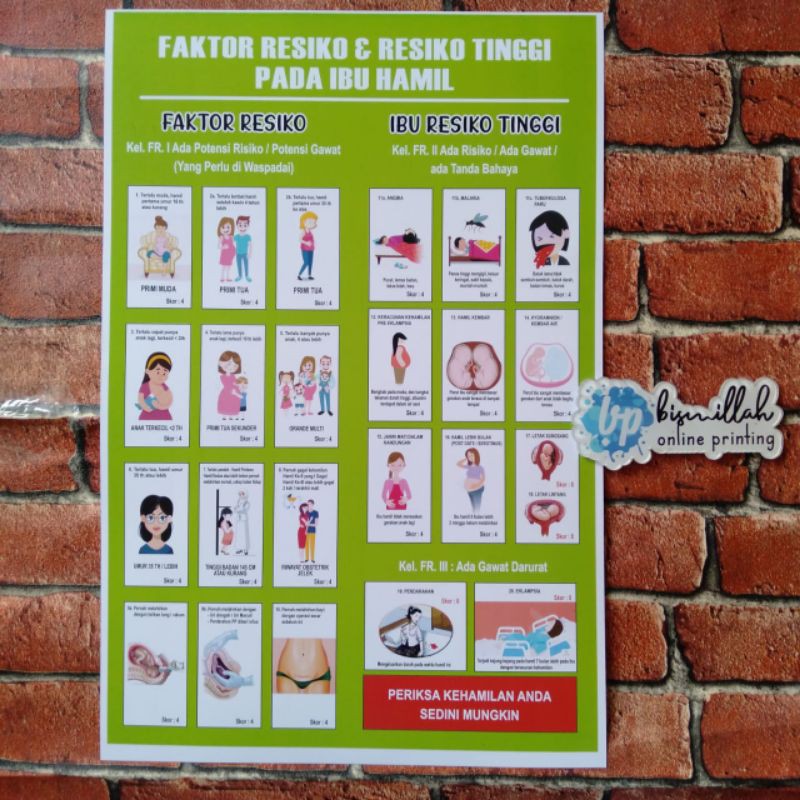 Poster kebidanan faktor resiko tinggi ibu hamil