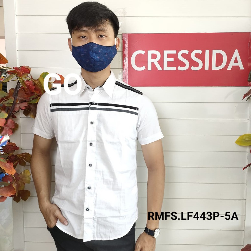 gos CRESSIDA KEMEJA PRIA SLIMFIT Kemeja Casual Kemeja Lengan Pendek Outlook