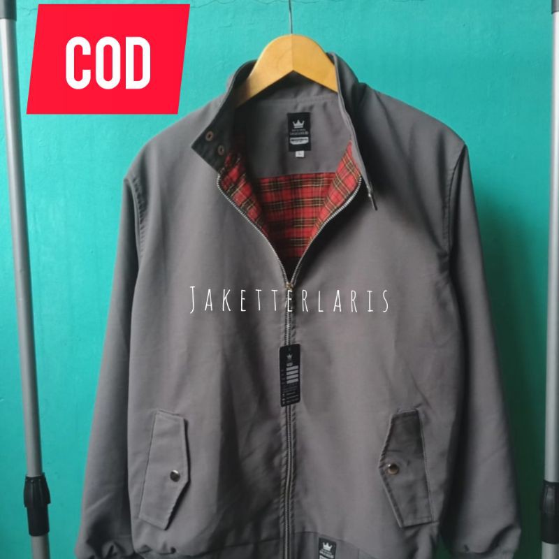 HARINGTONE JAKET PRIA TERLARIS - OFFICE HARINGTON ORI TERMURAH-Abu