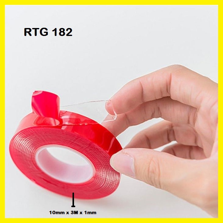 

Non Marking Waterproof Transparent Tape Double Side Lakban Lem 10mm