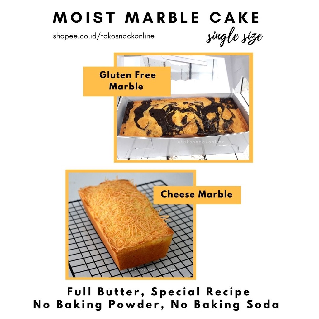 

Kue Marble Cake Full Butter Single Size (Marmer Cake)