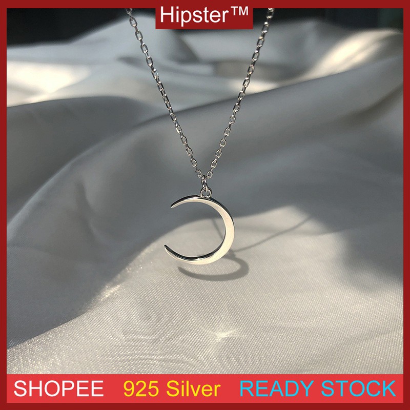 Kalung 925 Sterling Silver Kalung Moonlight Rantai Hadiah Ulang Tahun Hadiah Terbaik untuk Pacar