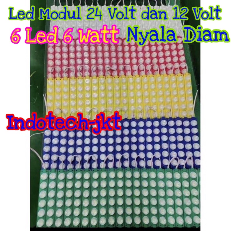 lampu kolong truk bisa 12-24 volt 6 led 6 watt mata besar