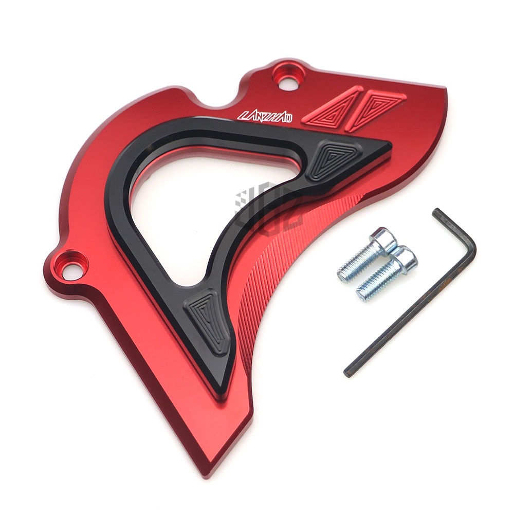 For Yamaha R15 2015 2016 2017 Motorcycle CNC Aluminum Front Sprocket Chain Cover Engine Pelindung Guard Modified Accessory-Red