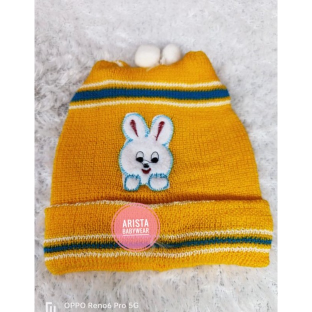 topi/kupluk bayi rajut tebal