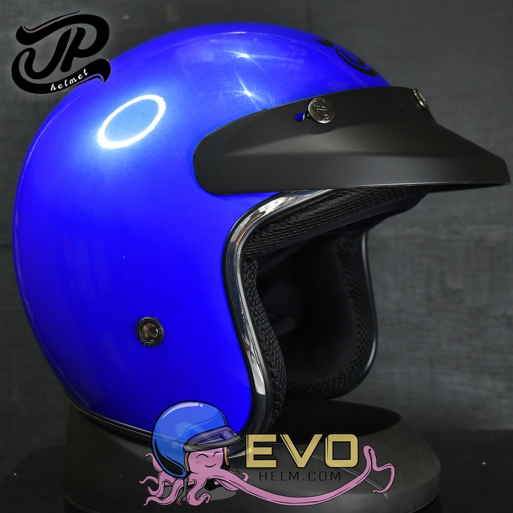 HELM BOGO JPX_JP NEW BIGIE_SOLID - BLUE METALIK GLOSI