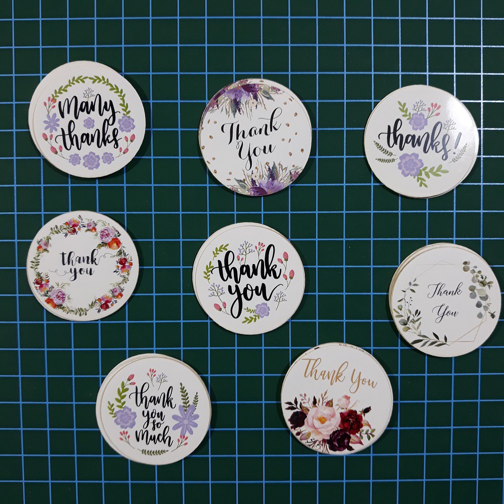  Stiker  Label Thank  You  4x4cm Siap Pakai Shopee Indonesia