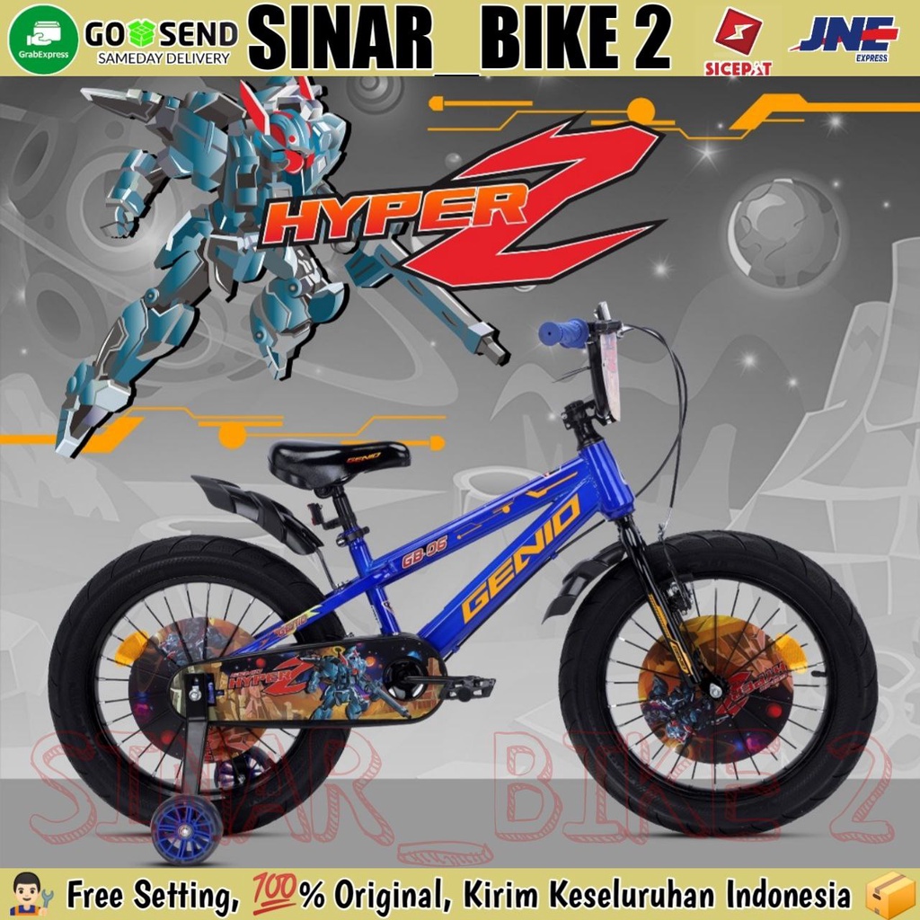 Sepeda Anak Laki Bmx Genio Hyperz 12,16 &amp; 18 Inch