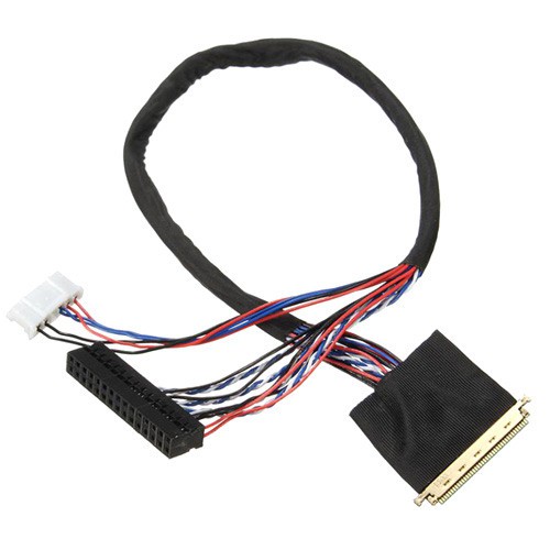 Kabel LVDS IPEX 40 PIN Single Channel 6 Bit Panjang 1ch Koneksi Layar LCD LED Mainboard Universal
