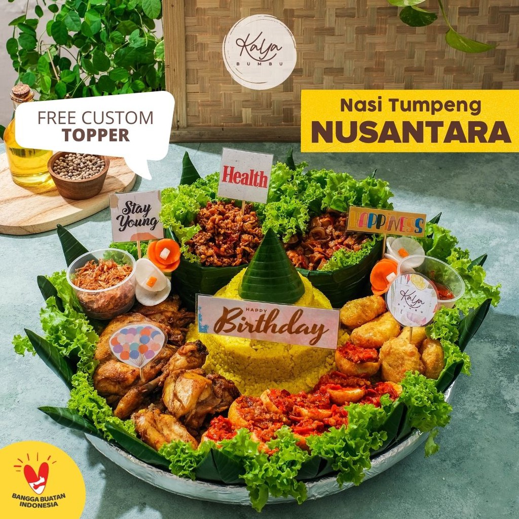 

Nasi Tumpeng Nusantara 10/15/20 Orang - No MSG - No Pengawet - Halal - Jakarta Barat