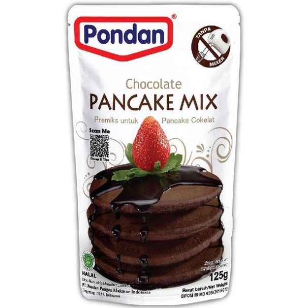 

Pondan Chocolate Pancake Mix 125gr Premiks untuk Pancake Cokelat