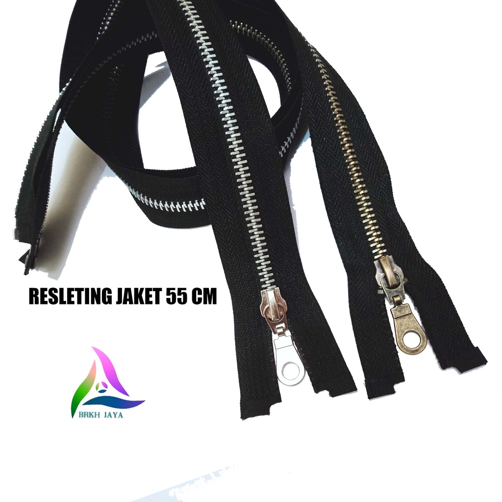 RESLETING JAKET / SLETING JAKET /RITSLETING ZIPPER GIGI BESI PANJANG 55 CM