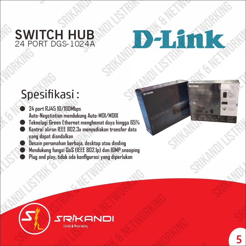 SWITCH HUB 24 PORT D-LINK