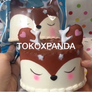 SALE squishy kue rusa cake lucu bagus FREE PACKING deer flawn tart murah bagus soft & slow