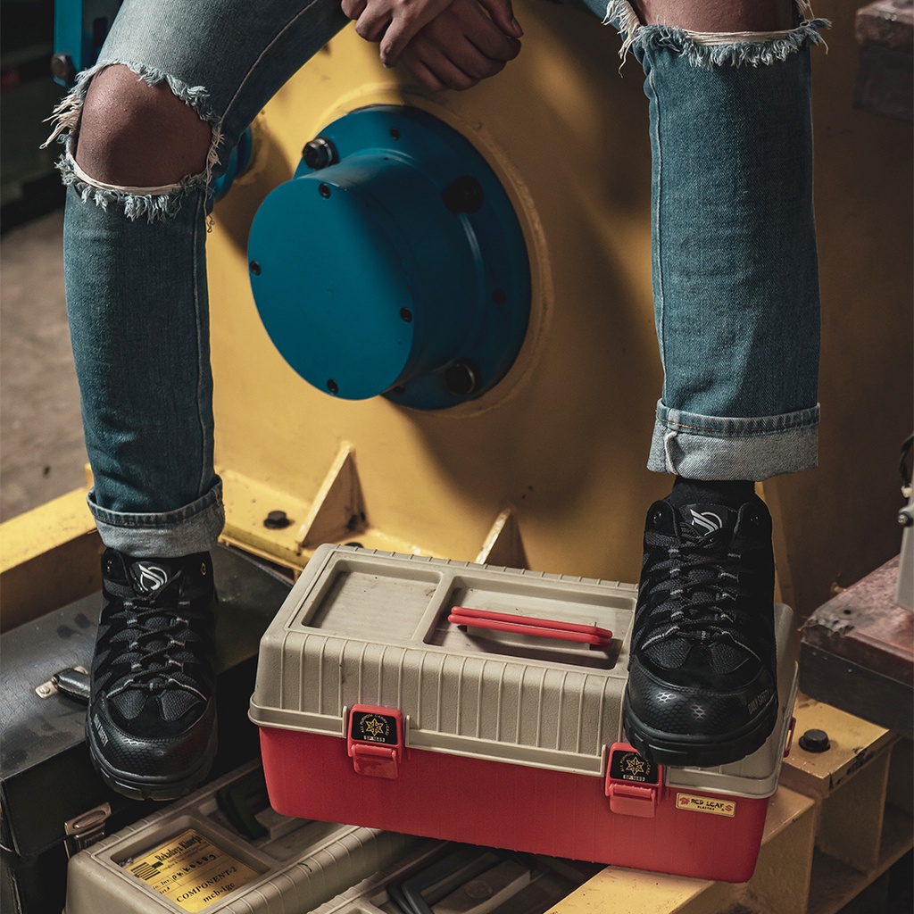 REISEN GEAR - MAMBA | Sepatu safety boots ujung besi dengan telapak besi sefty buts cocok untuk sepatu proyek dan sepatu gunung