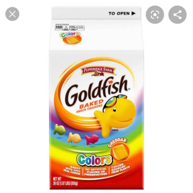 

PEPPERIDGE FARM GOLD FISH COLORS