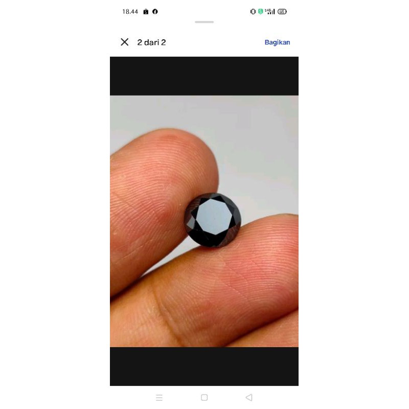 Natural Black Diamond Moissanite Berlian Hitam