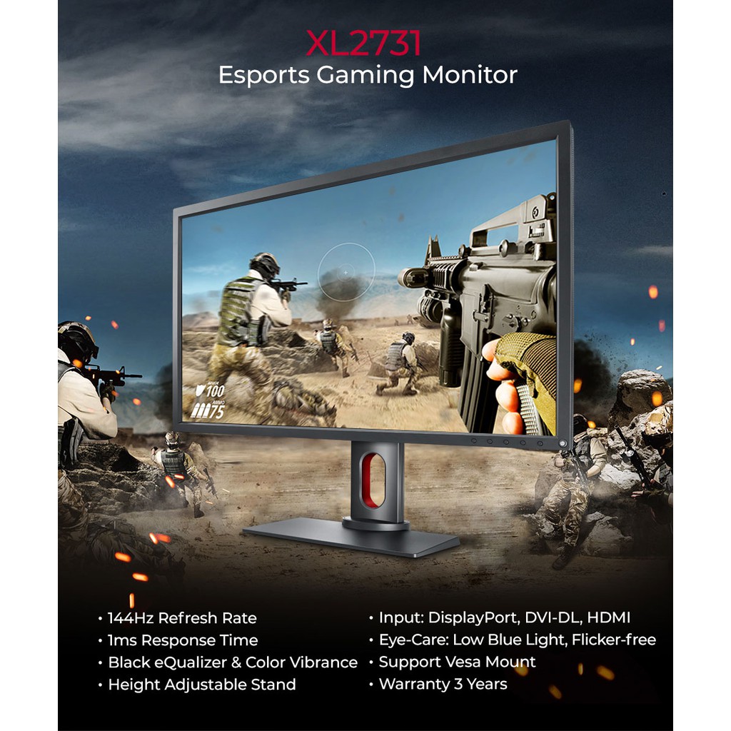 BenQ ZOWIE XL2731 27" 144Hz Full HD e-Sports Gaming Monitor
